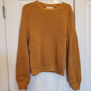 Amour Vert golden yellow sweater, cotton, size M